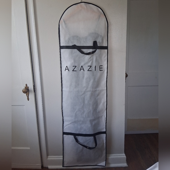 Azazie Amyra Eucalyptus Green Corset Gown Dress - Picture 5 of 6